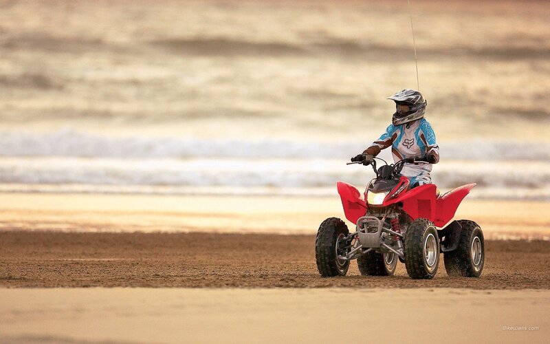 ATV rider on the beach