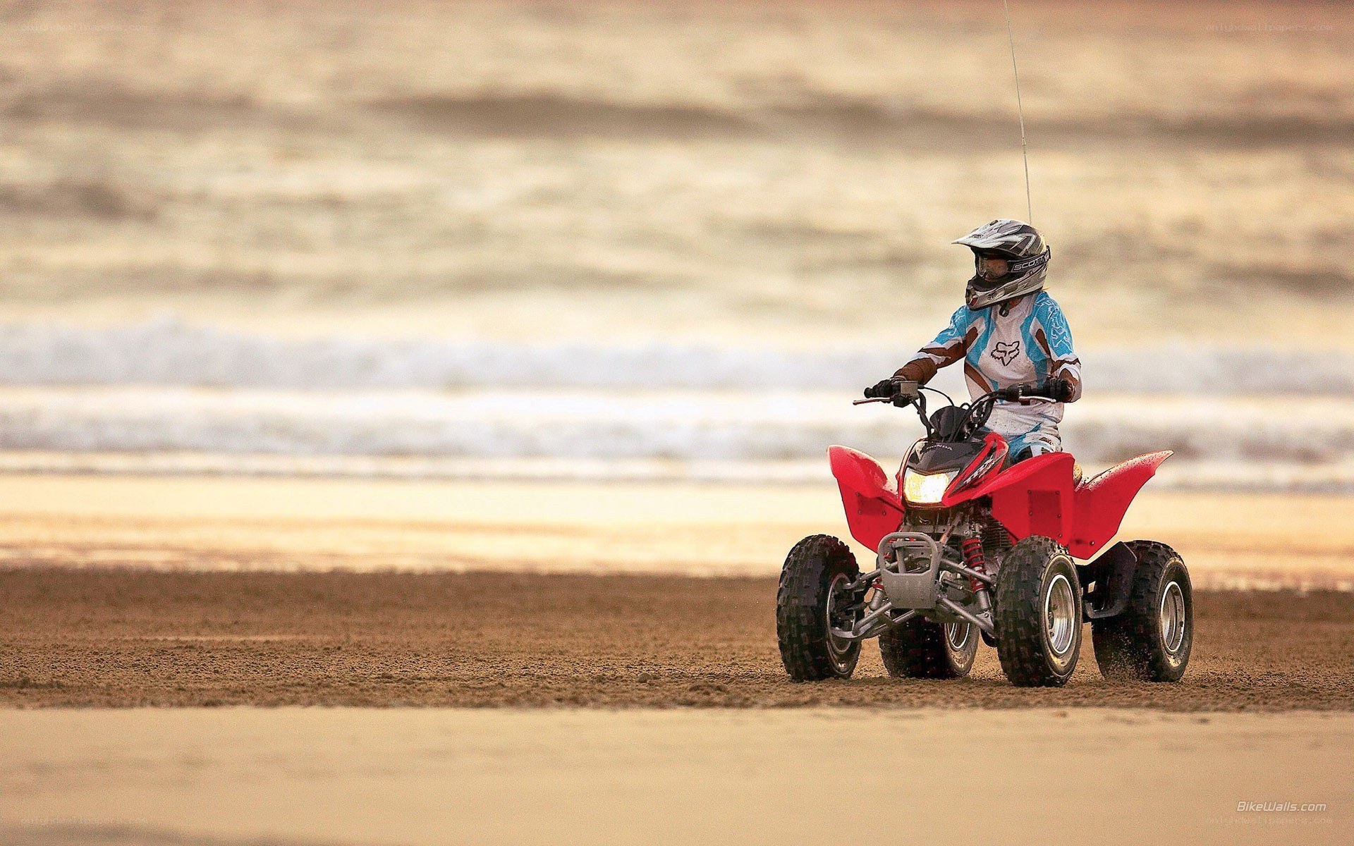 ATV rider on the beach