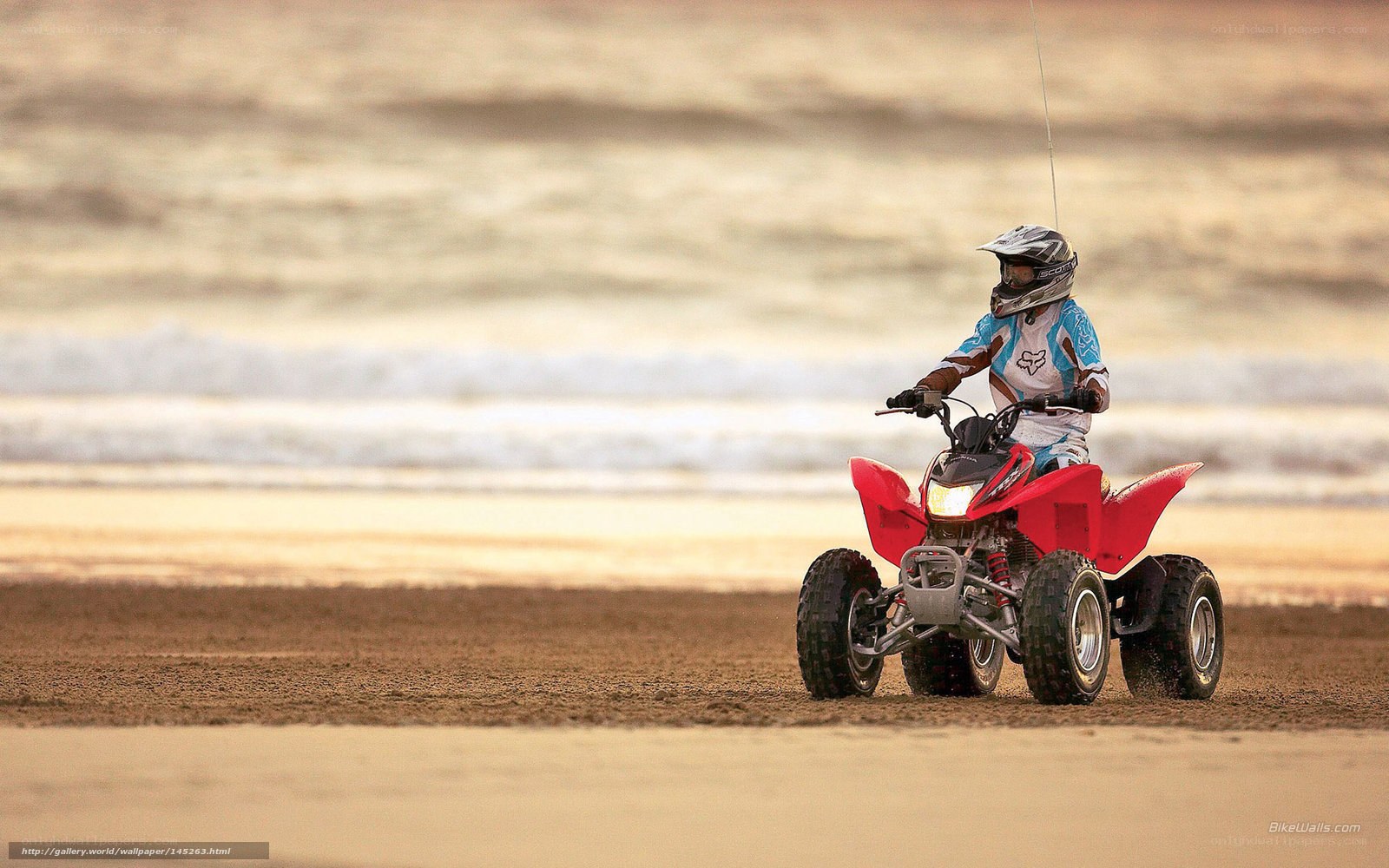 ATV rider on the beach