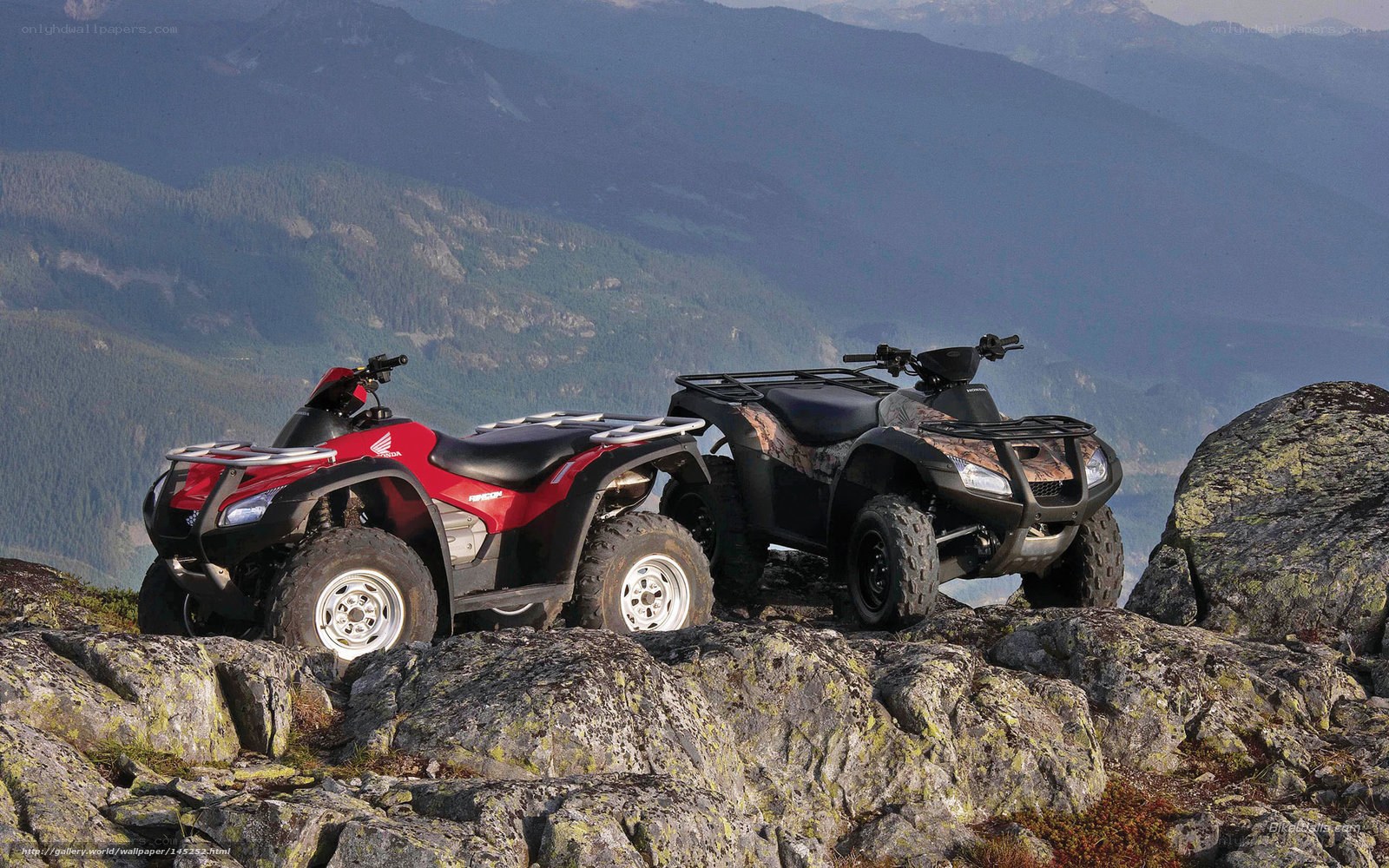 ATVs on a mountain peak