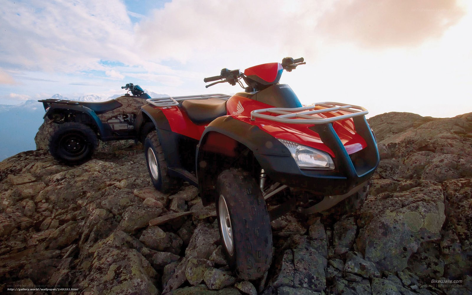 ATVs on a rocky mountain