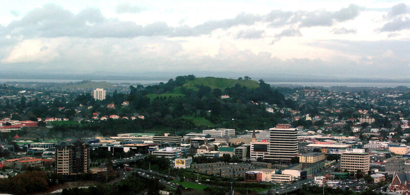 Auckland cityscape with Mount Eden
