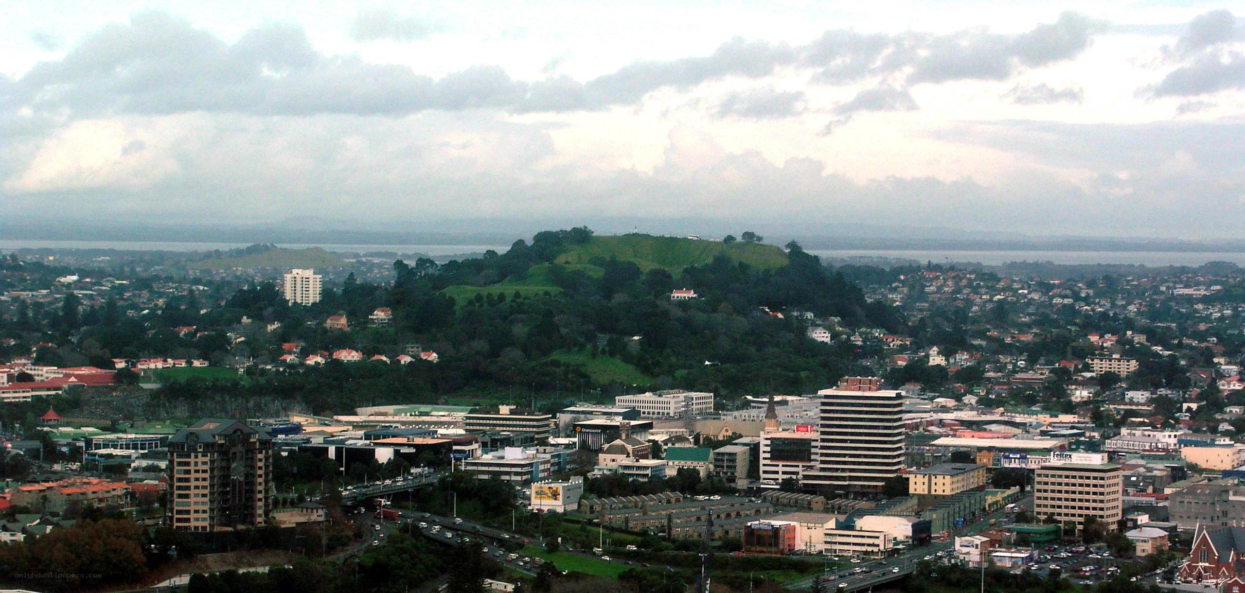 Auckland cityscape with Mount Eden
