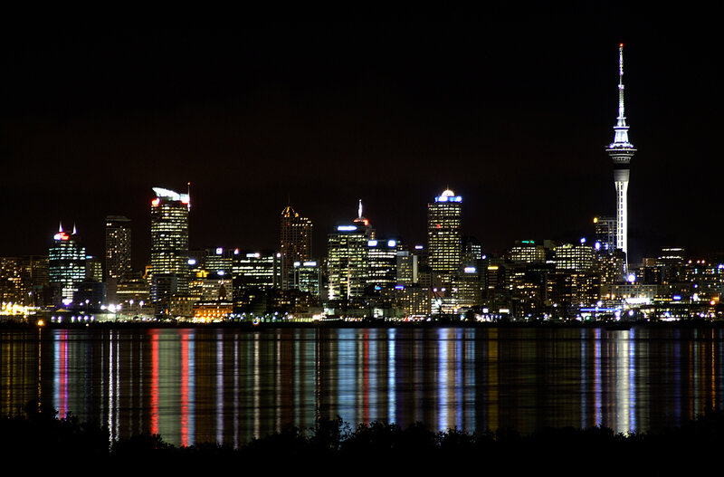 Auckland skyline at night