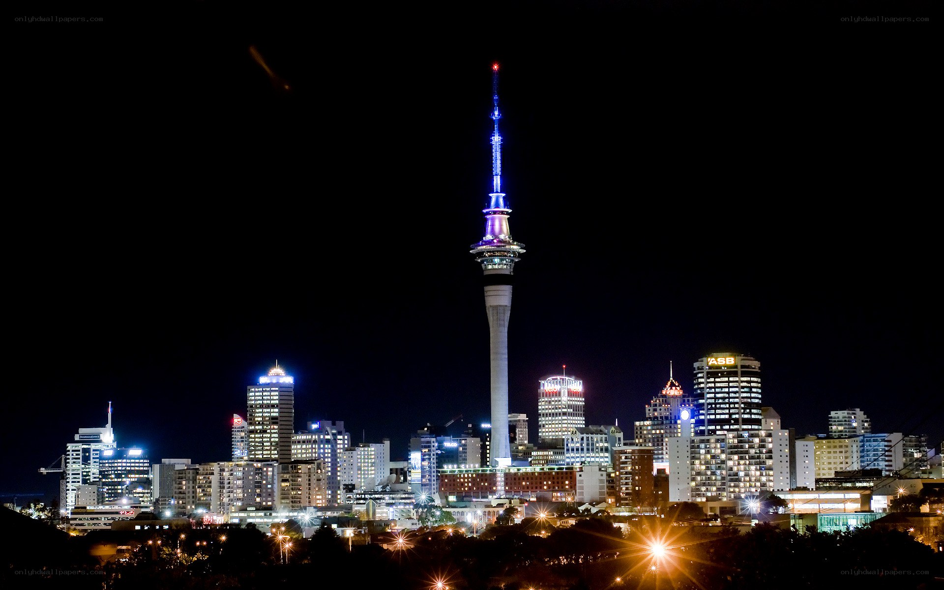 Auckland skyline at night