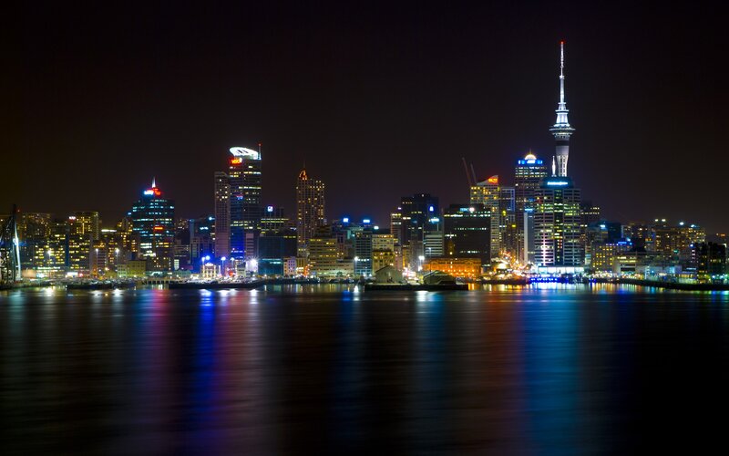 Auckland skyline at night