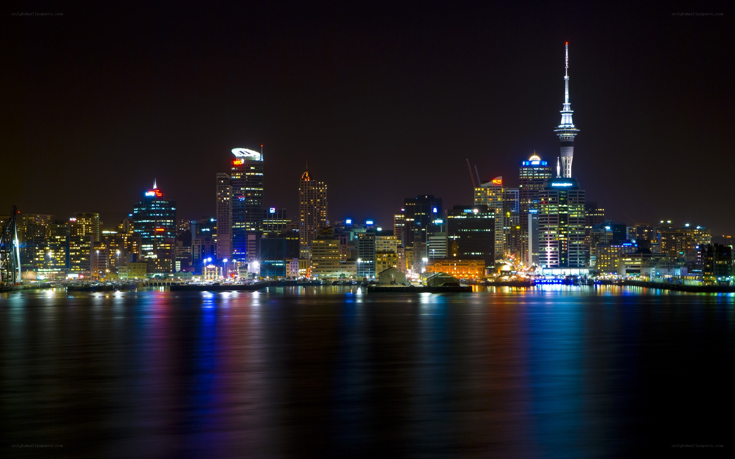Auckland skyline at night