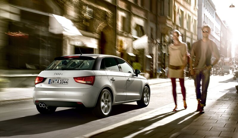 Audi A1 on a city street