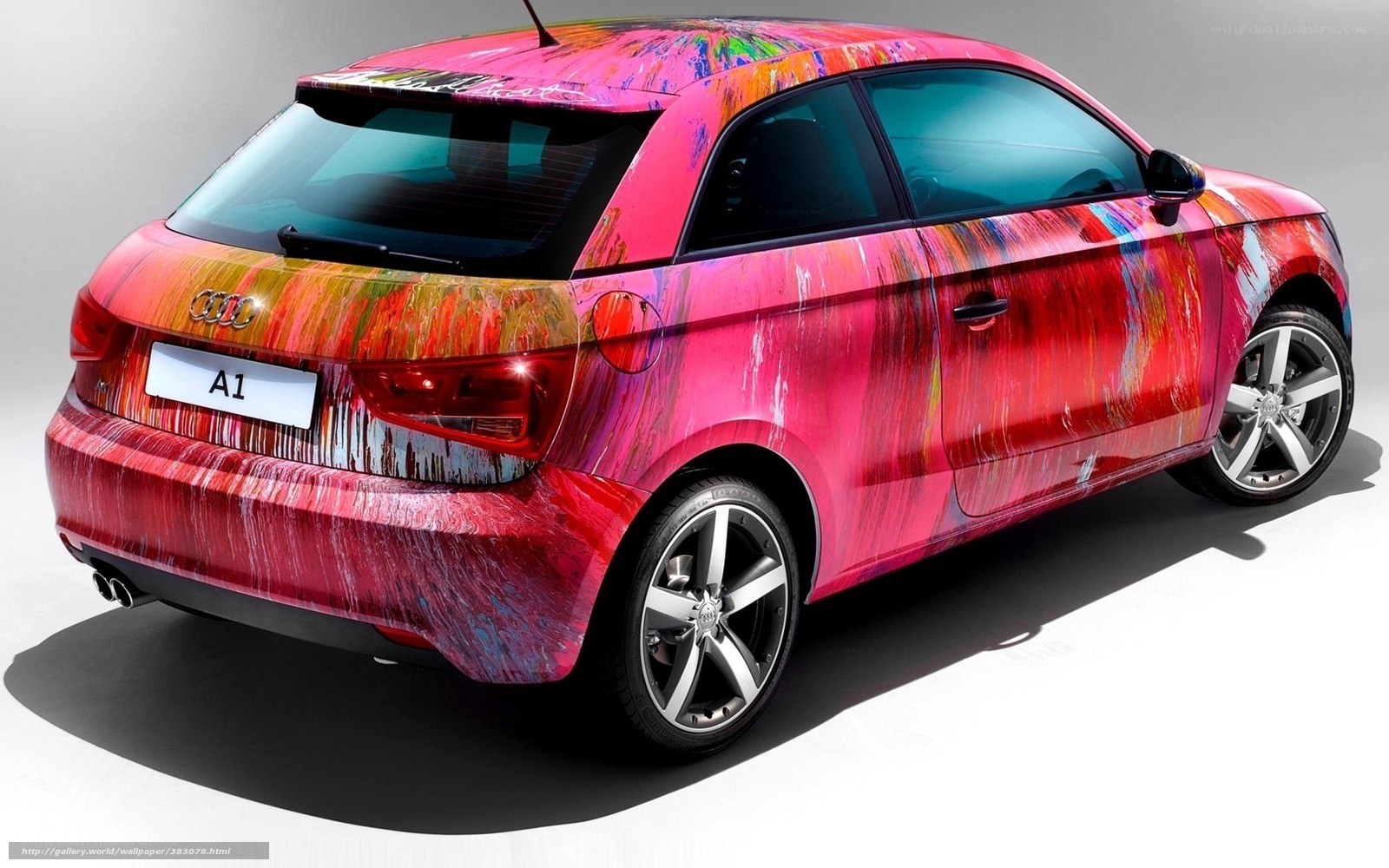 Audi A1 with colorful paint