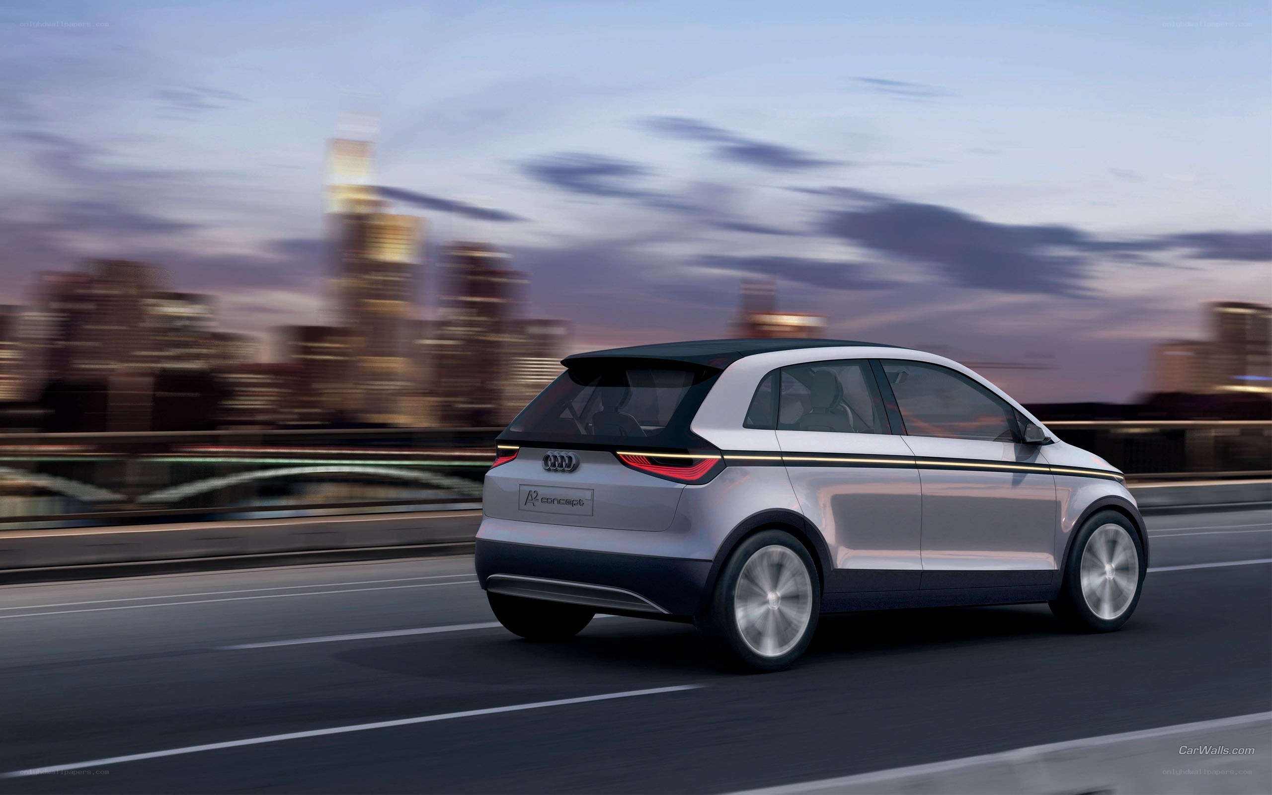 Audi A2 Concept car in motion