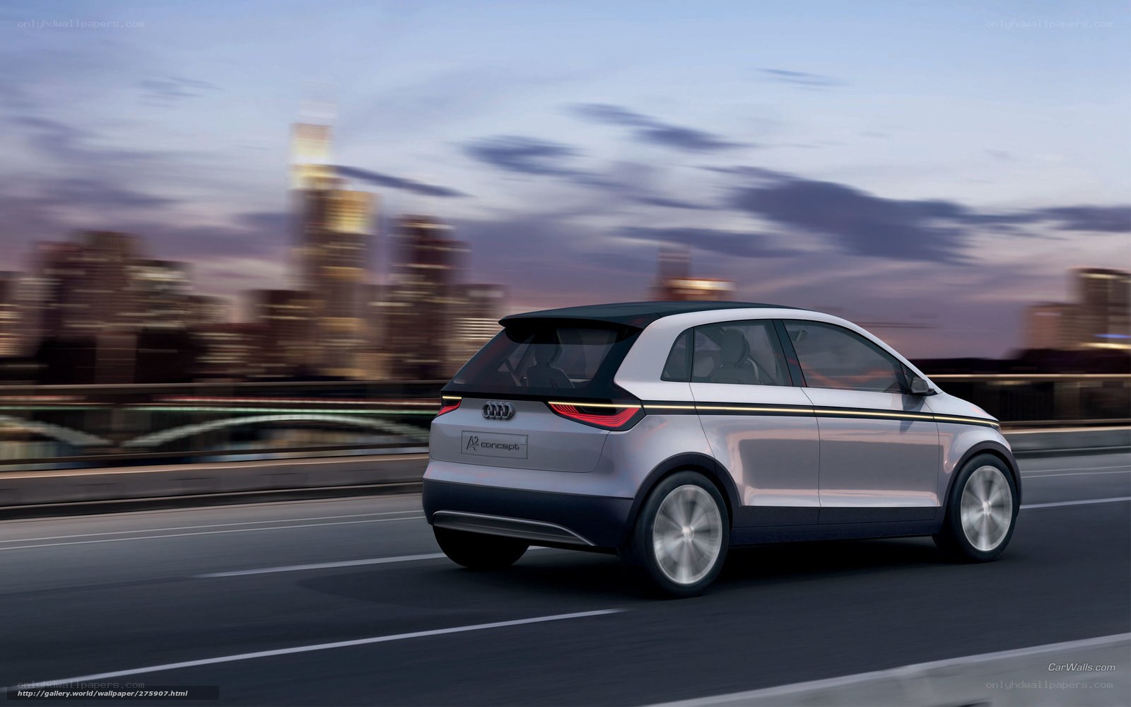 Audi A2 concept car in motion
