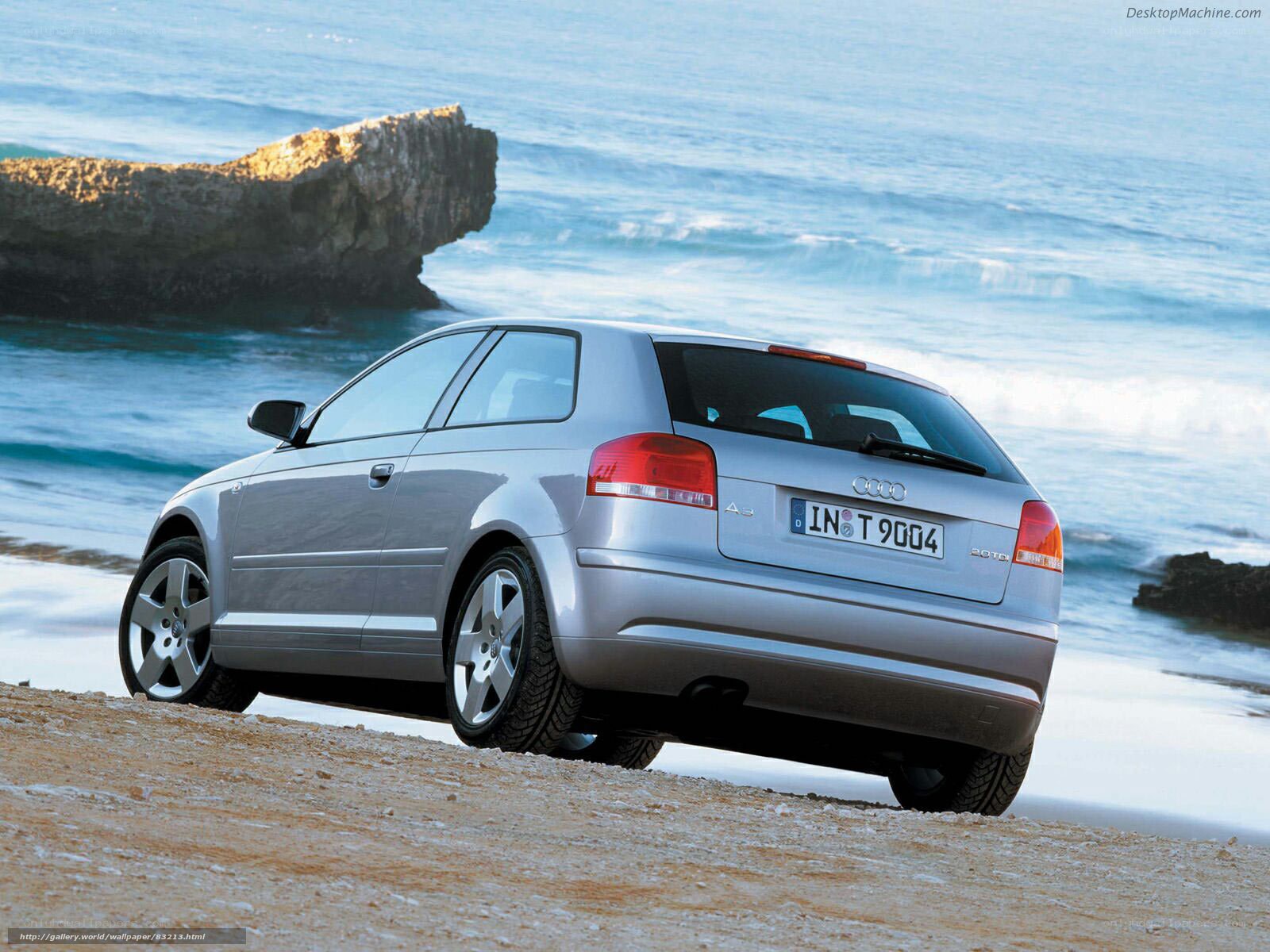 Audi A3 on a beach