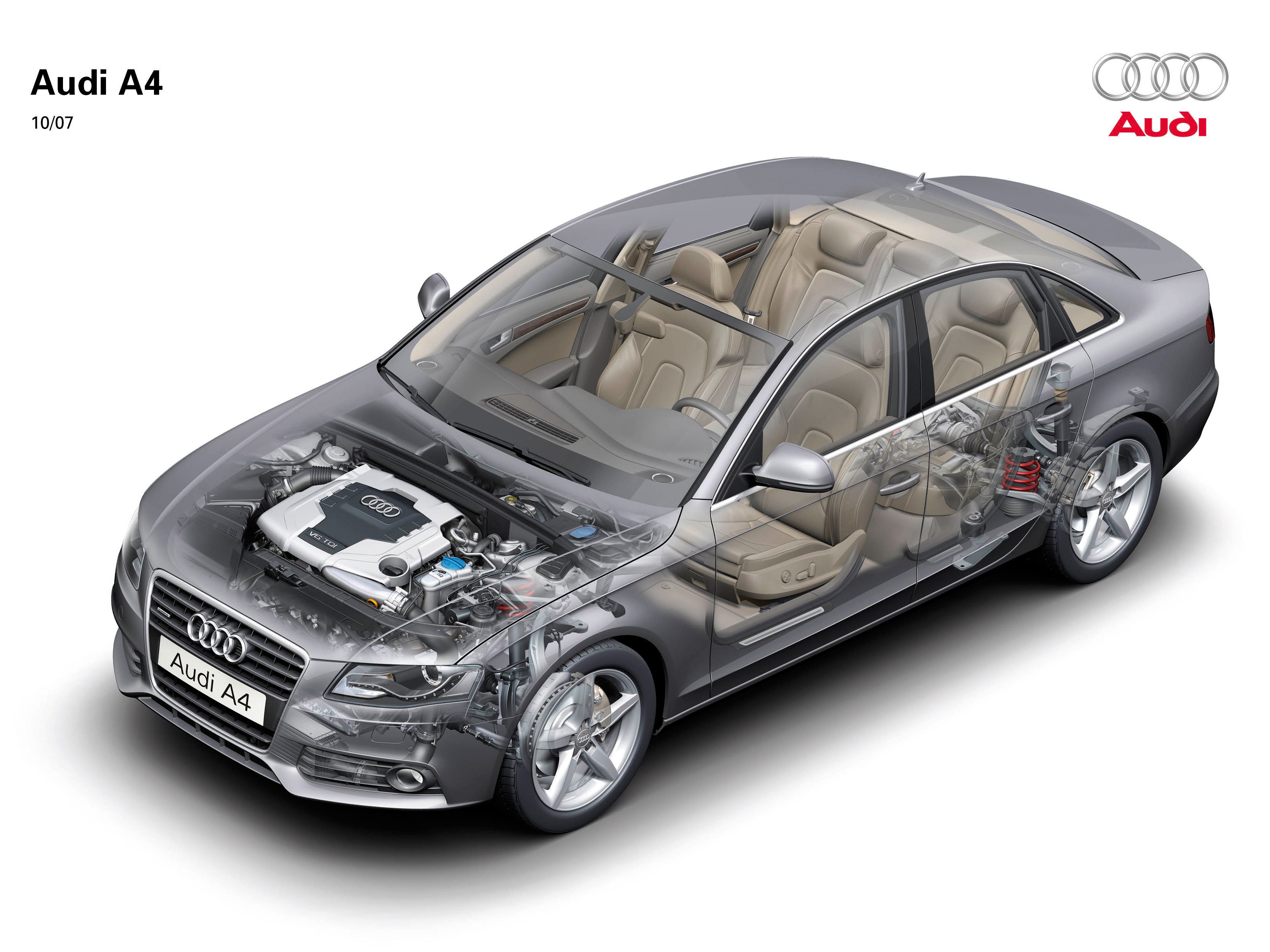 Audi A4 cutaway diagram