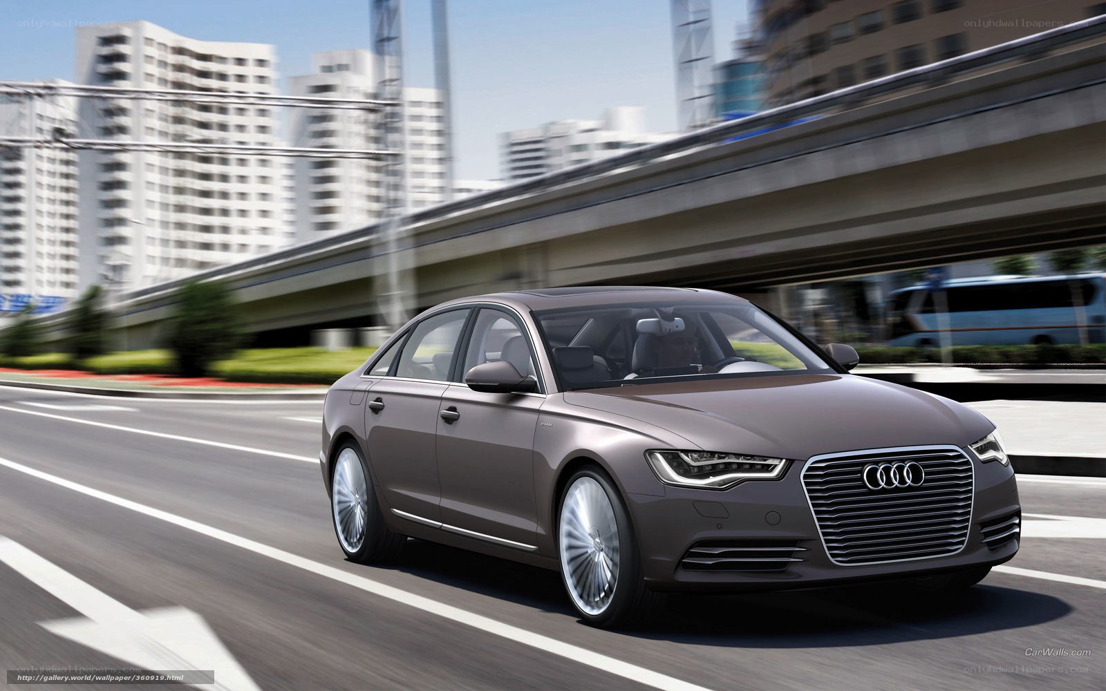 Audi A6 in city traffic
