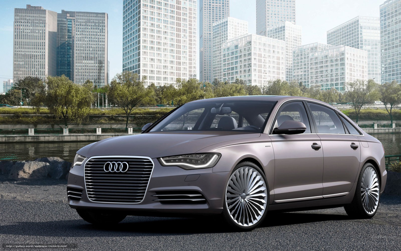 Audi A6 in urban setting