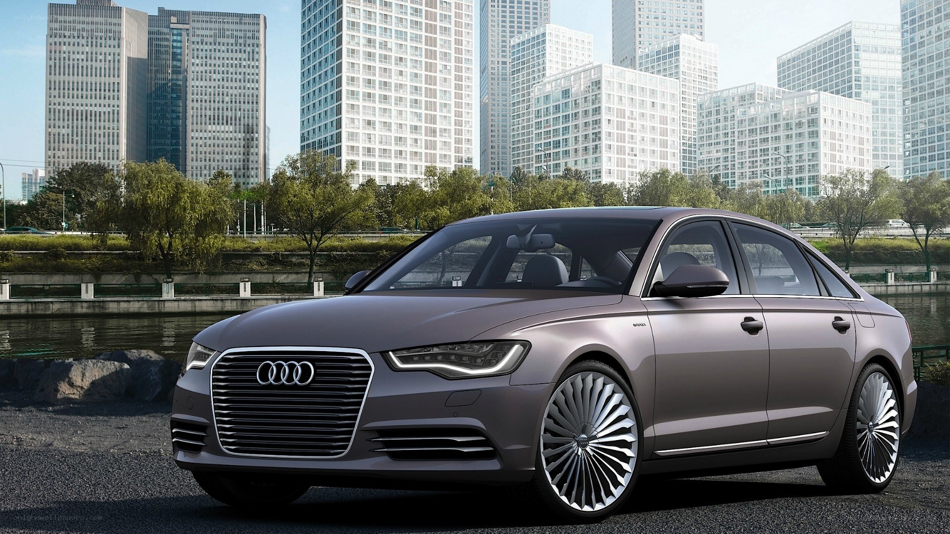 Audi A6 in urban setting