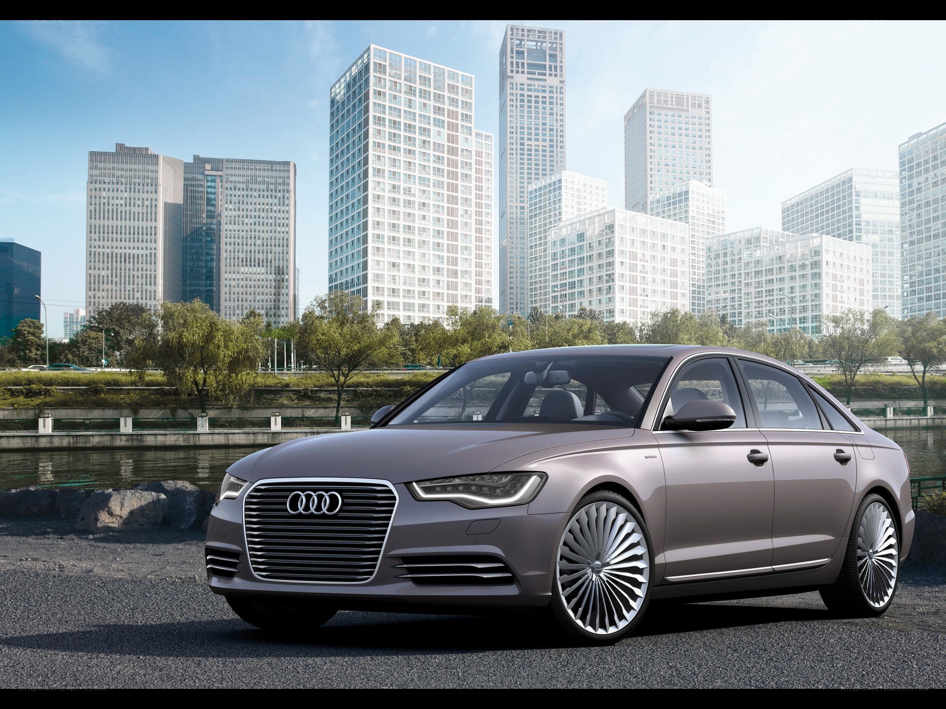 Audi A6 in urban setting