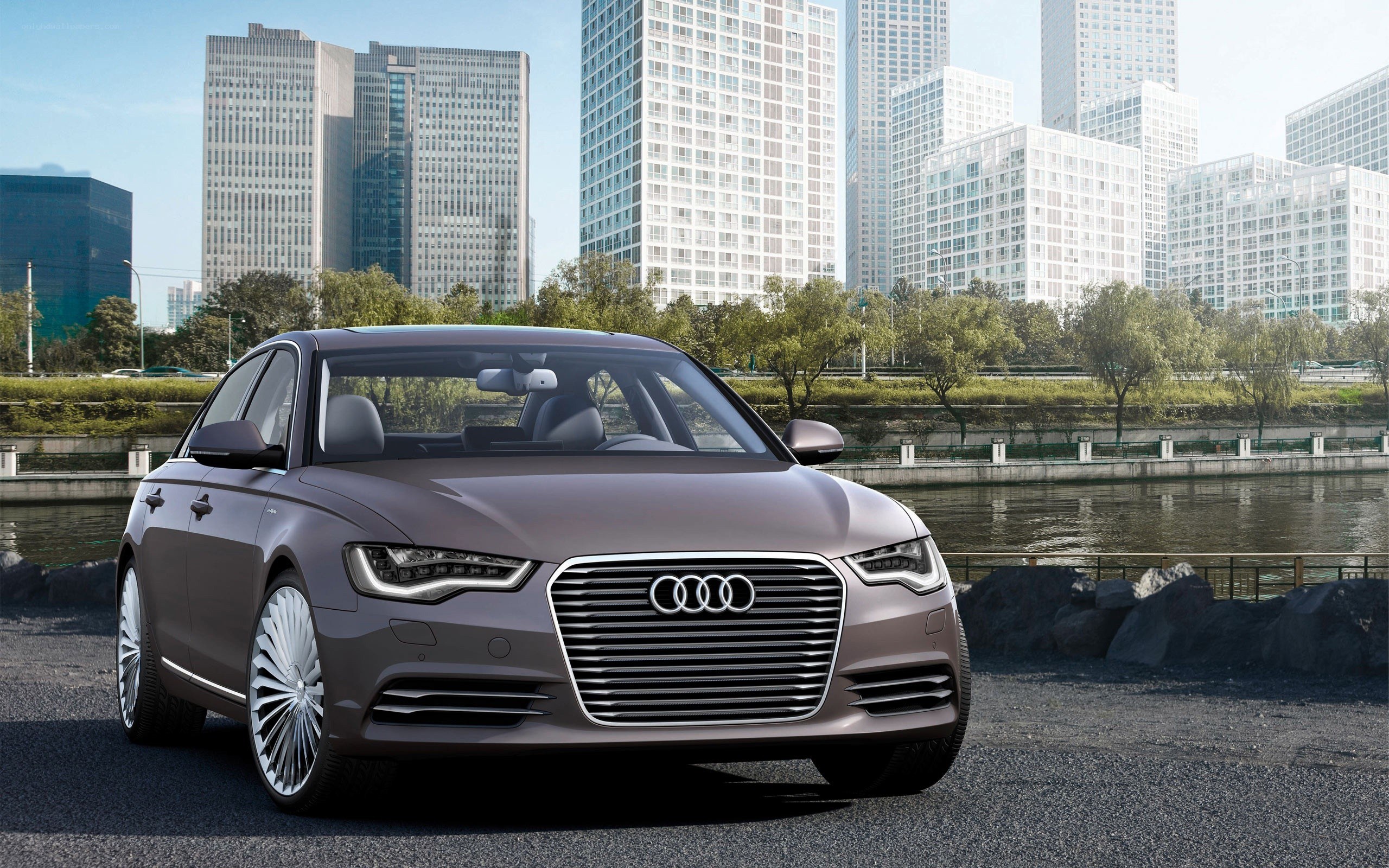 Audi A6 in urban setting