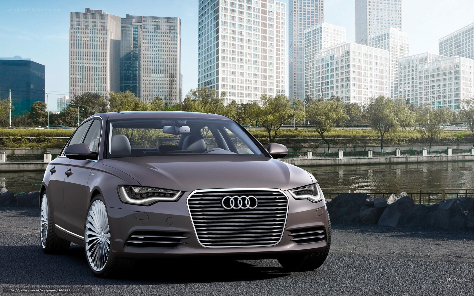 Audi A6 in urban setting