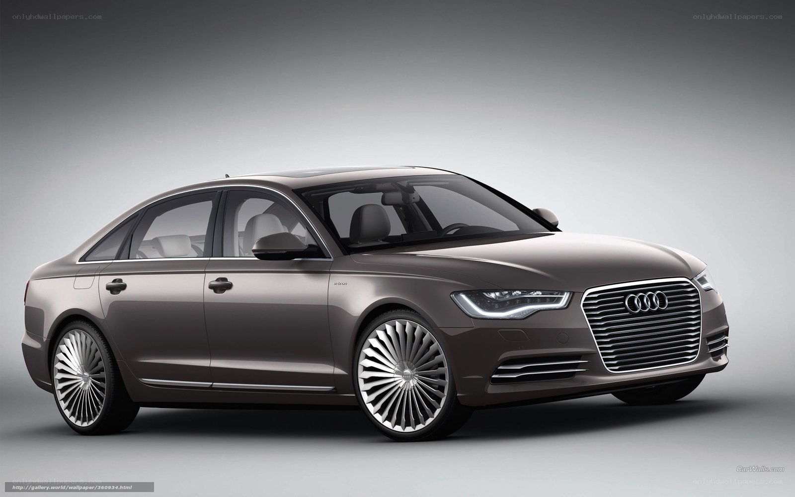 Audi A6 sedan in metallic brown