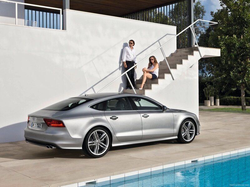 Audi A7 by a pool