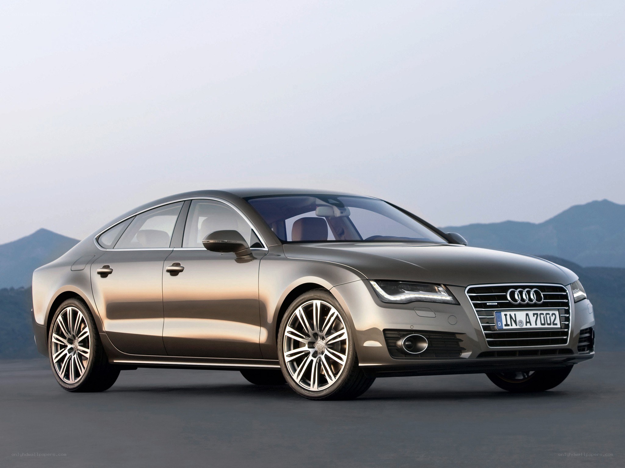 Audi A7 sedan in metallic gray