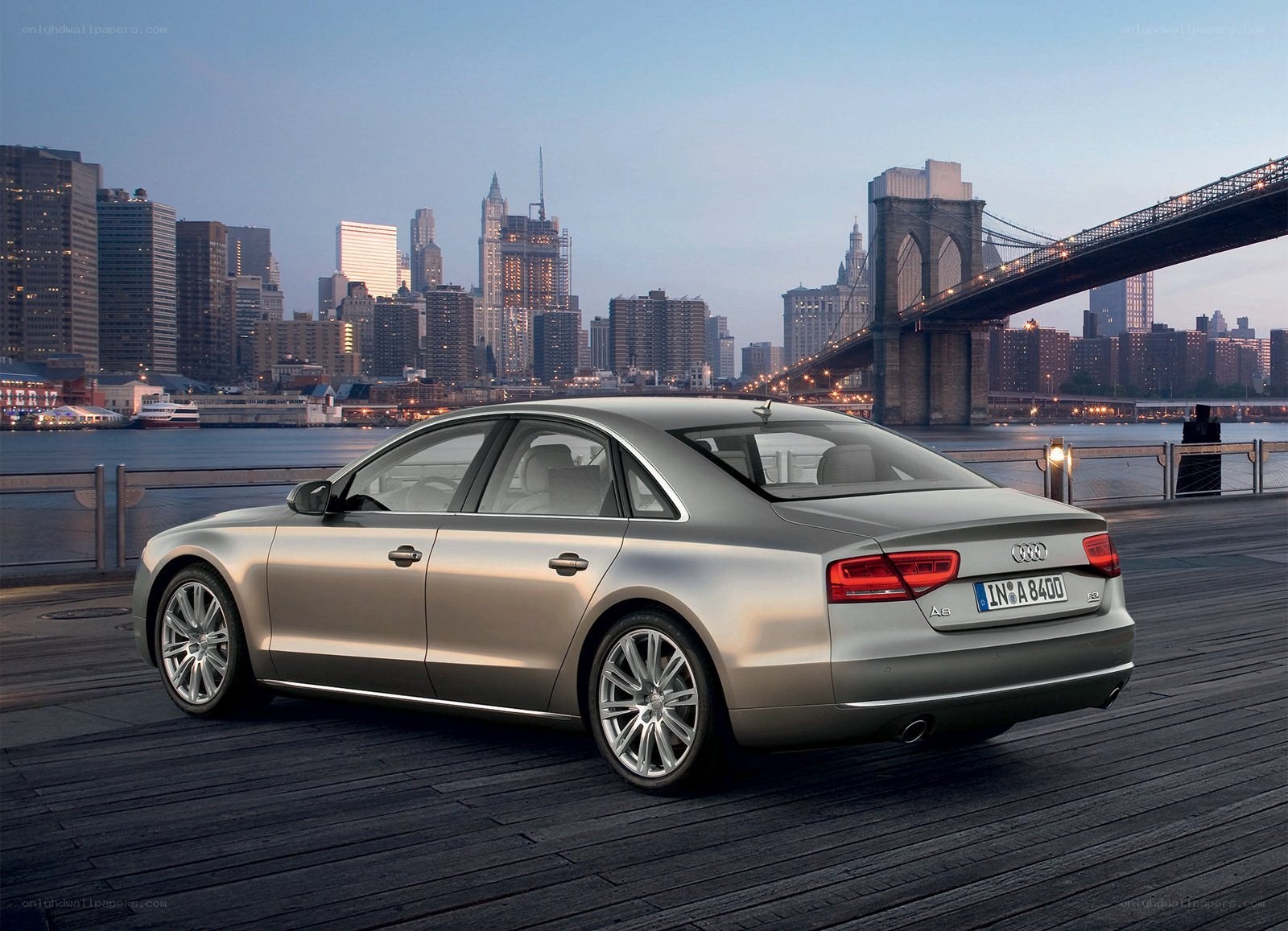 Audi A8 by the Brooklyn Bridge