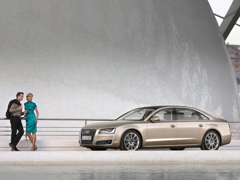 Audi A8 in modern setting