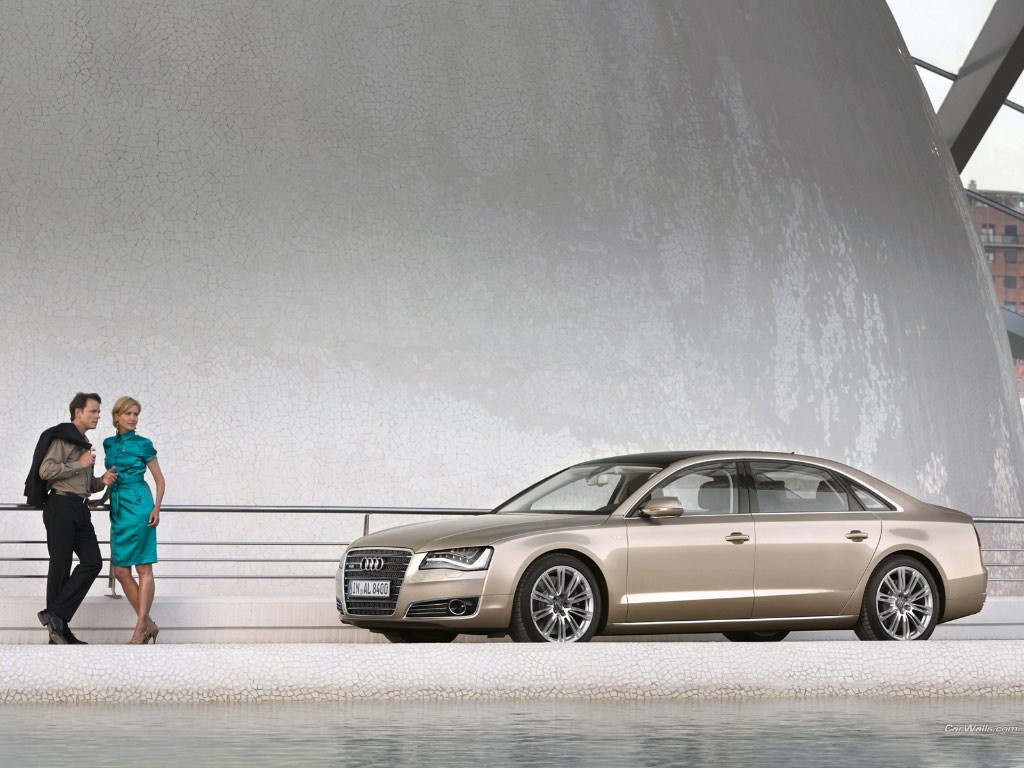 Audi A8 in modern setting