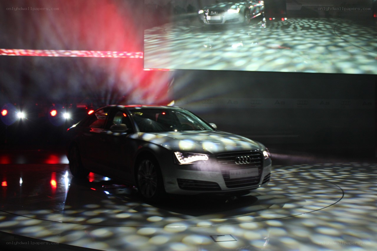 Audi A8 on display at event