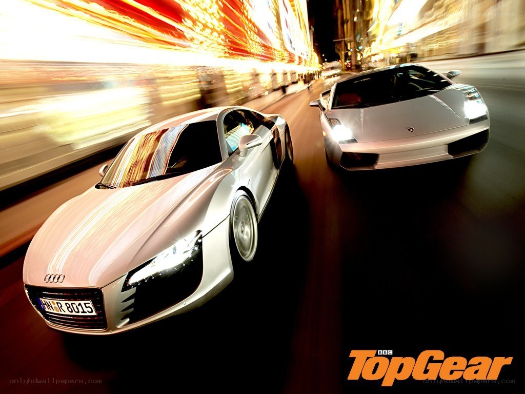 Audi and Lamborghini racing