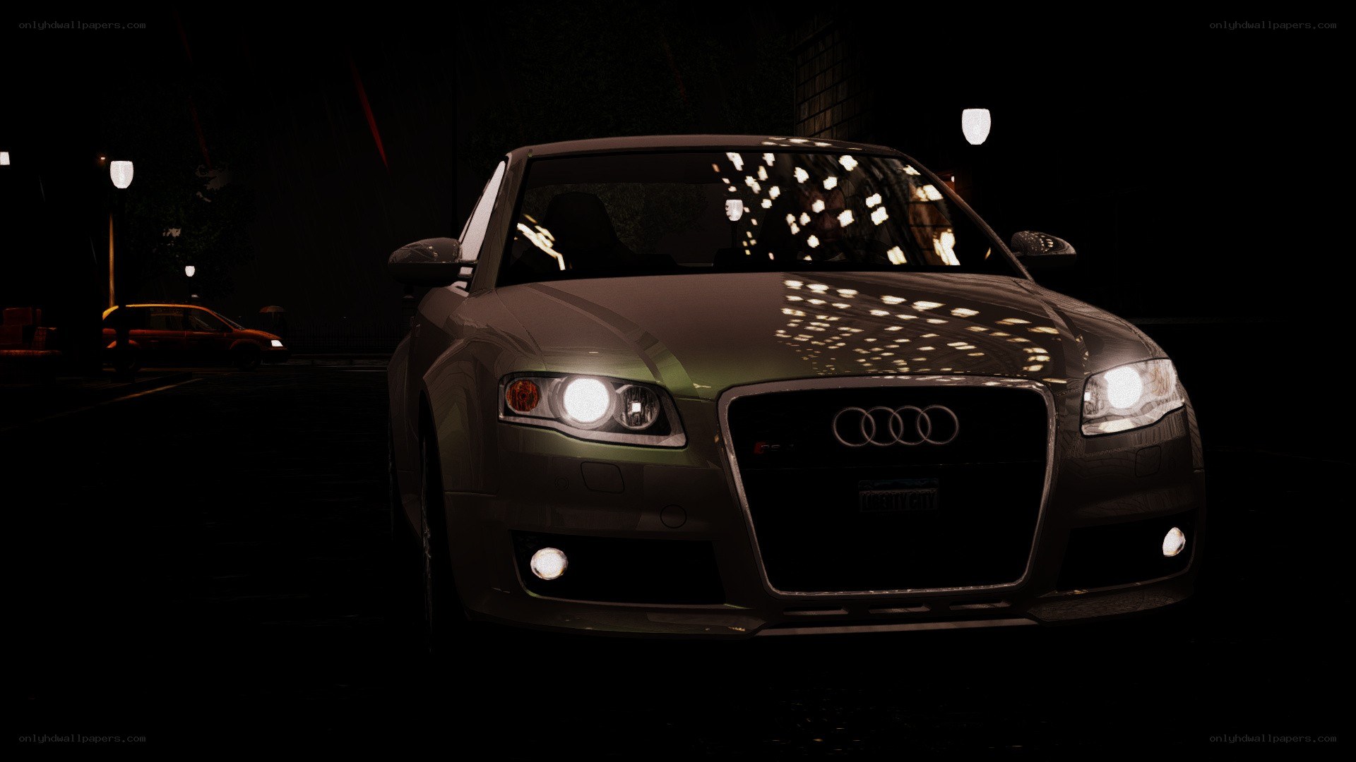 Audi car at night