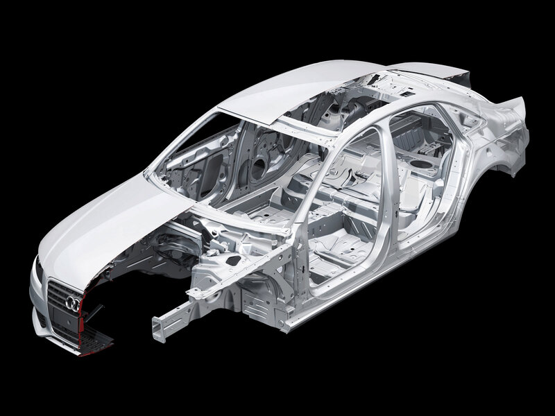 Audi car chassis frame