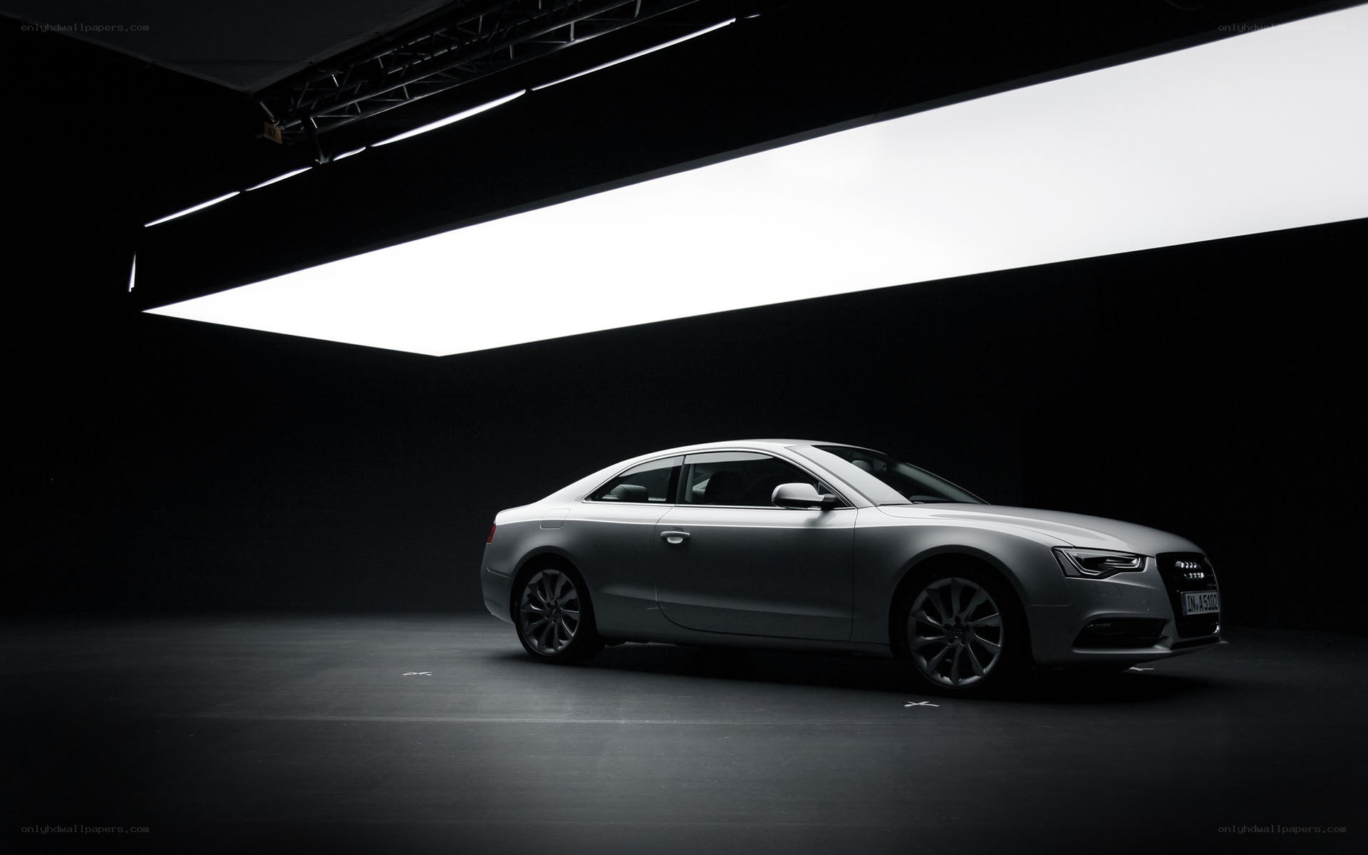 Audi car in a studio