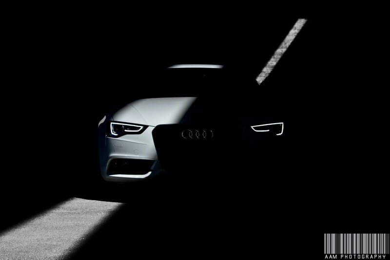 Audi car in dramatic lighting
