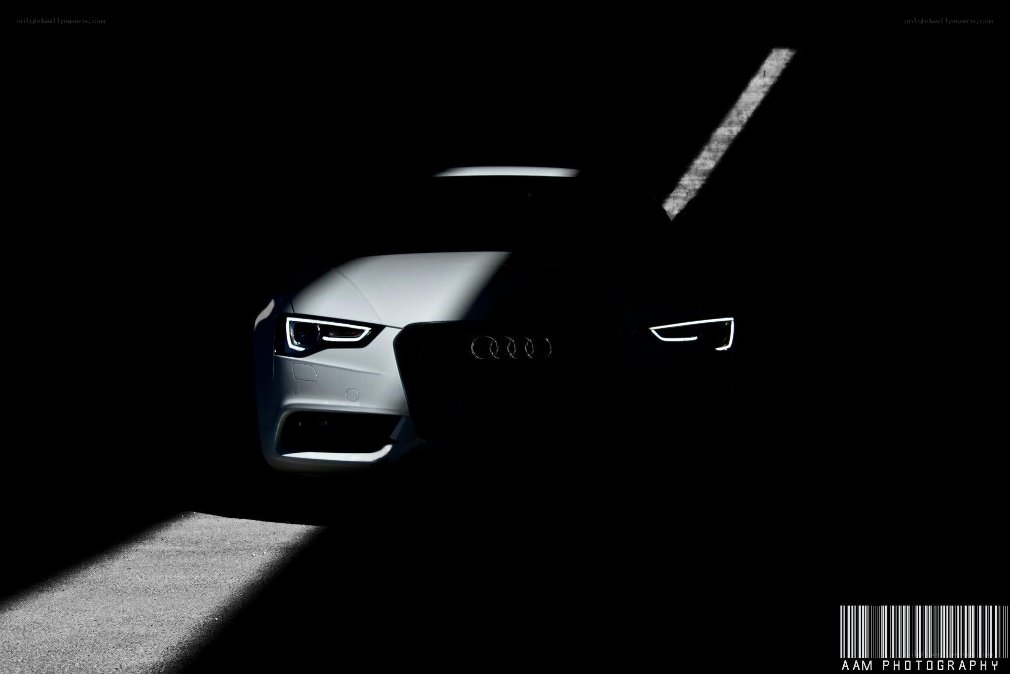 Audi car in dramatic lighting