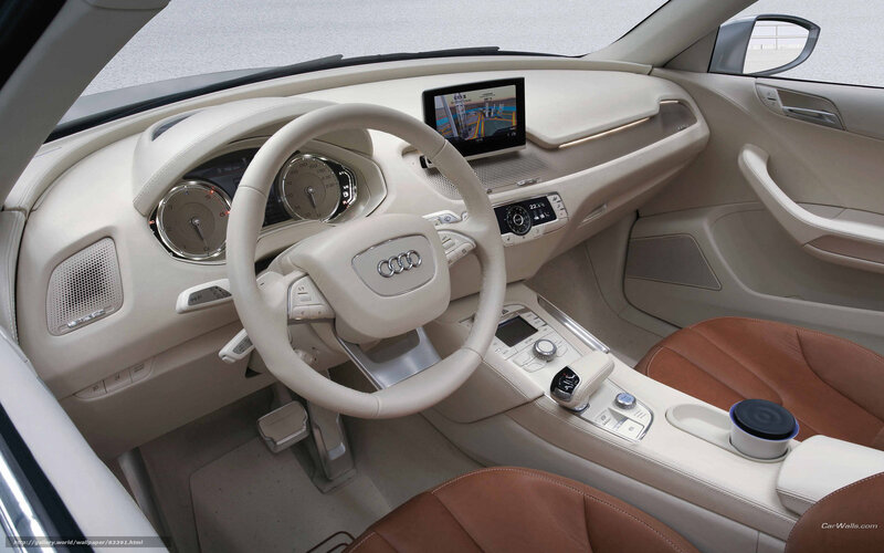 Audi Car Interior — Beige, Modern