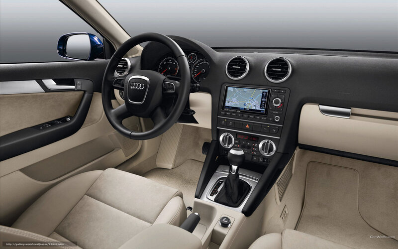 Audi Car Interior — Beige, Neutral, Photograph