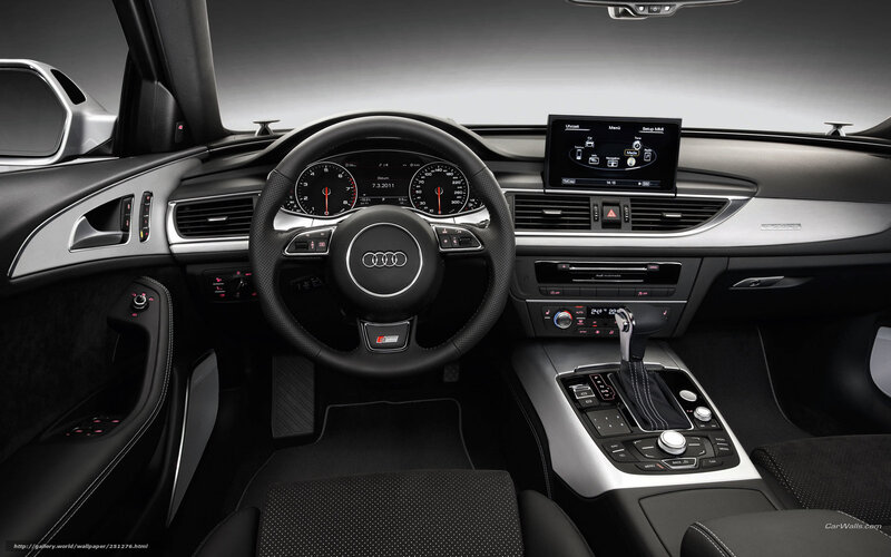 Audi Car Interior — Black, Modern, Photograph, Steering Wheel, Dashboard