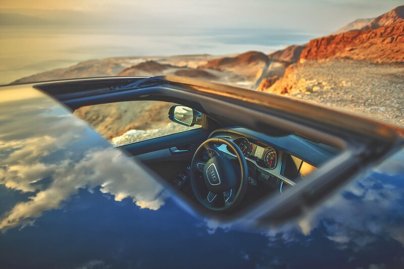 Audi Car Interior — Blue