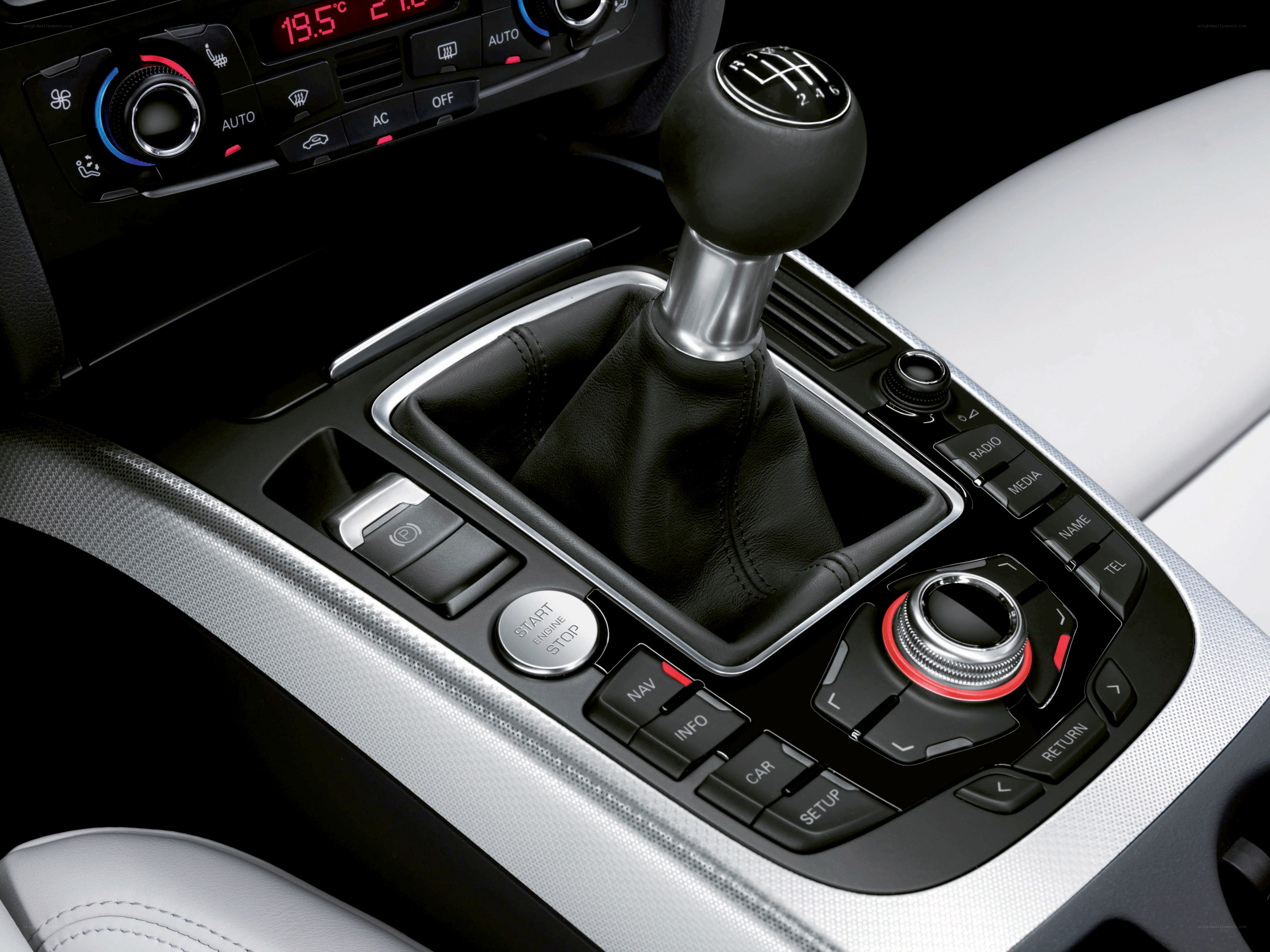 Audi car interior center console