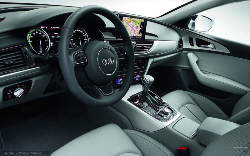 Audi Car Interior — Gray, Modern, Photograph, Steering Wheel