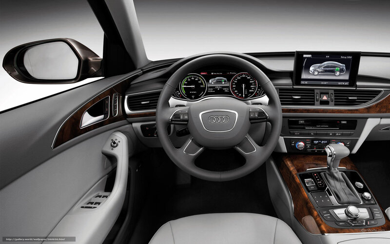 Audi Car Interior — Gray, Neutral, Photograph, Steering Wheel, Dashboard, Infotainment Screen