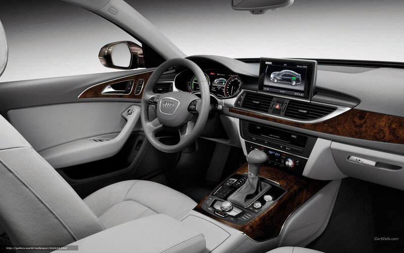 Audi Car Interior — Gray, Neutral, Photograph, Steering Wheel, Dashboard