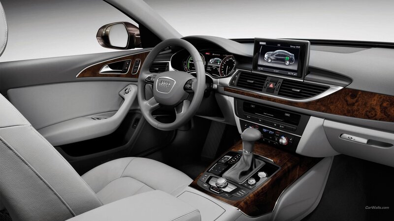 Audi Car Interior — Gray, Neutral, Photograph