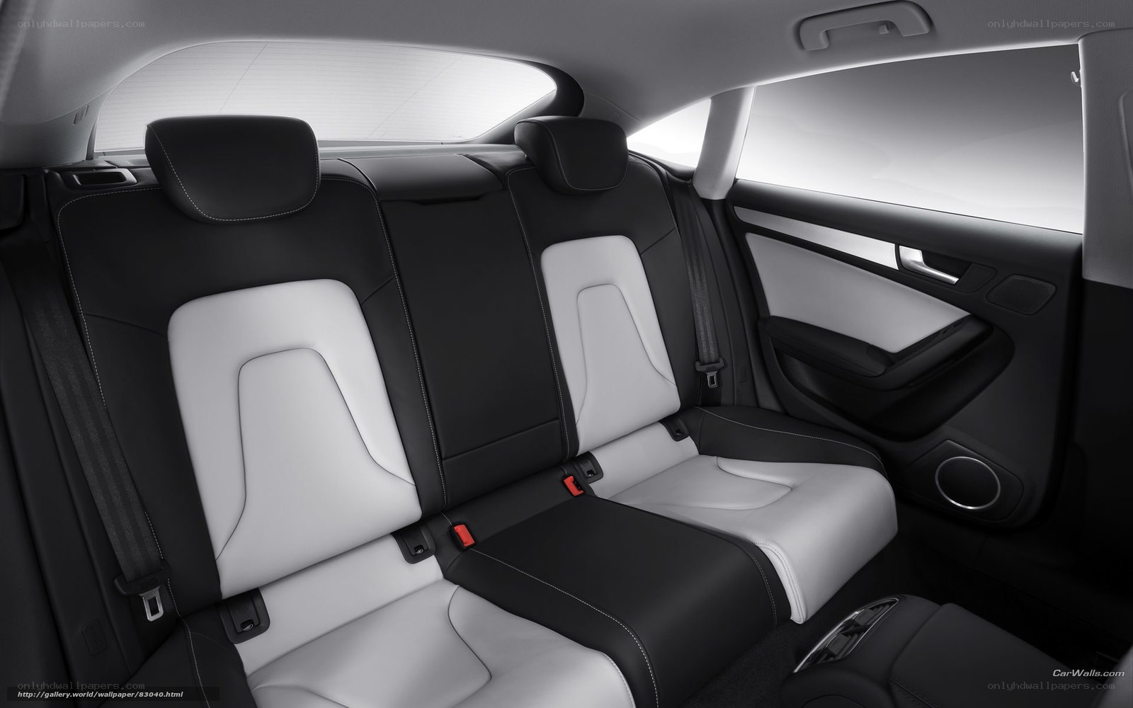Audi car interior rear seats