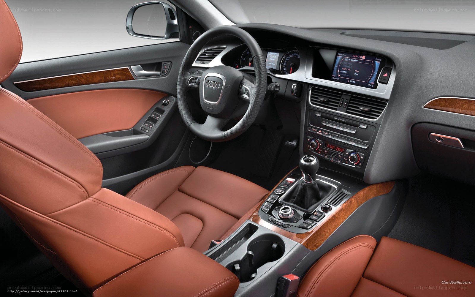 Audi car interior with leather seats