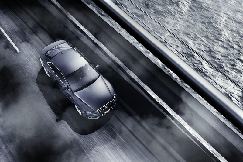 Audi car on a highway