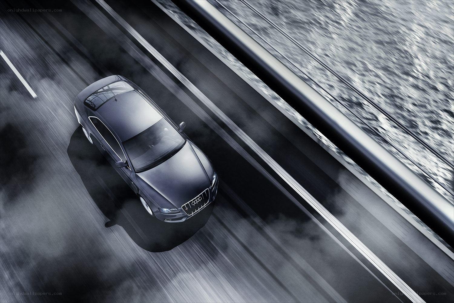 Audi car on a highway