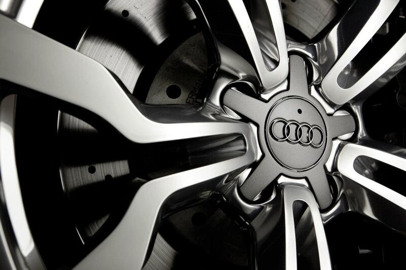 Audi Car Wheel — Black, Dramatic
